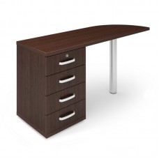 ТУМБА ПРИСТАВНАЯ С ТОПОМ С ВЫДВИЖНЫМИ ЯЩИКАМИ ТТПЛ-1